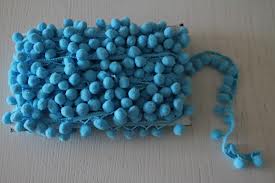 Pompom ribbon 30mm (18 m), Turquoise 257